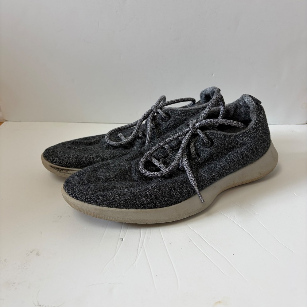 Allbirds Wool Runners Mens 10 Charcoal Grey Heather Merino Wool Sneakers‎ WR M10